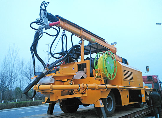 GHSP3016混凝土濕噴臺車發(fā)貨現場